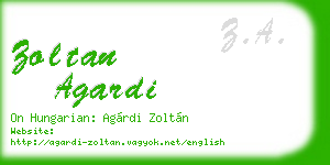 zoltan agardi business card