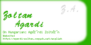 zoltan agardi business card